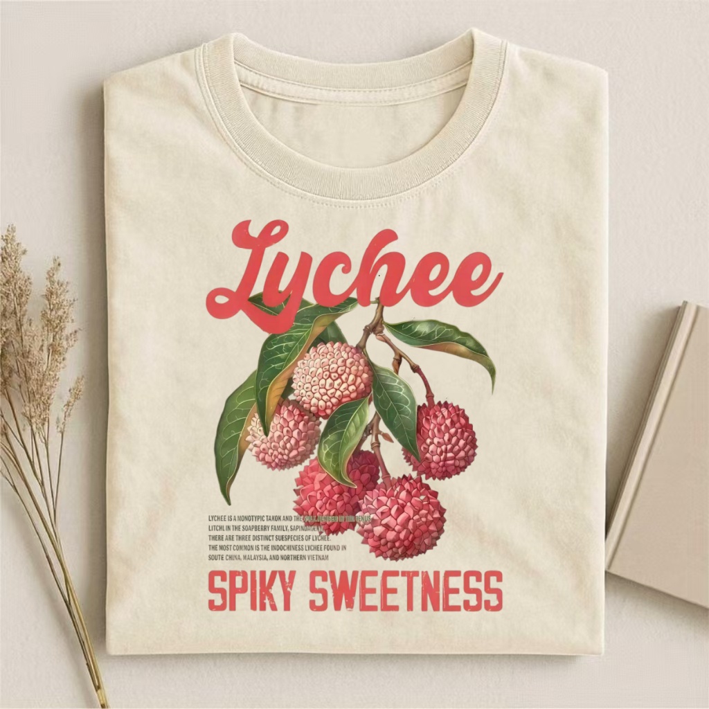 "Spiky Sweetness" Lychee Vintage Botanical T-shirt