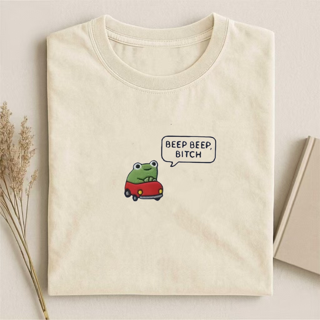 Beep Beep Frog Embroidered T-shirt
