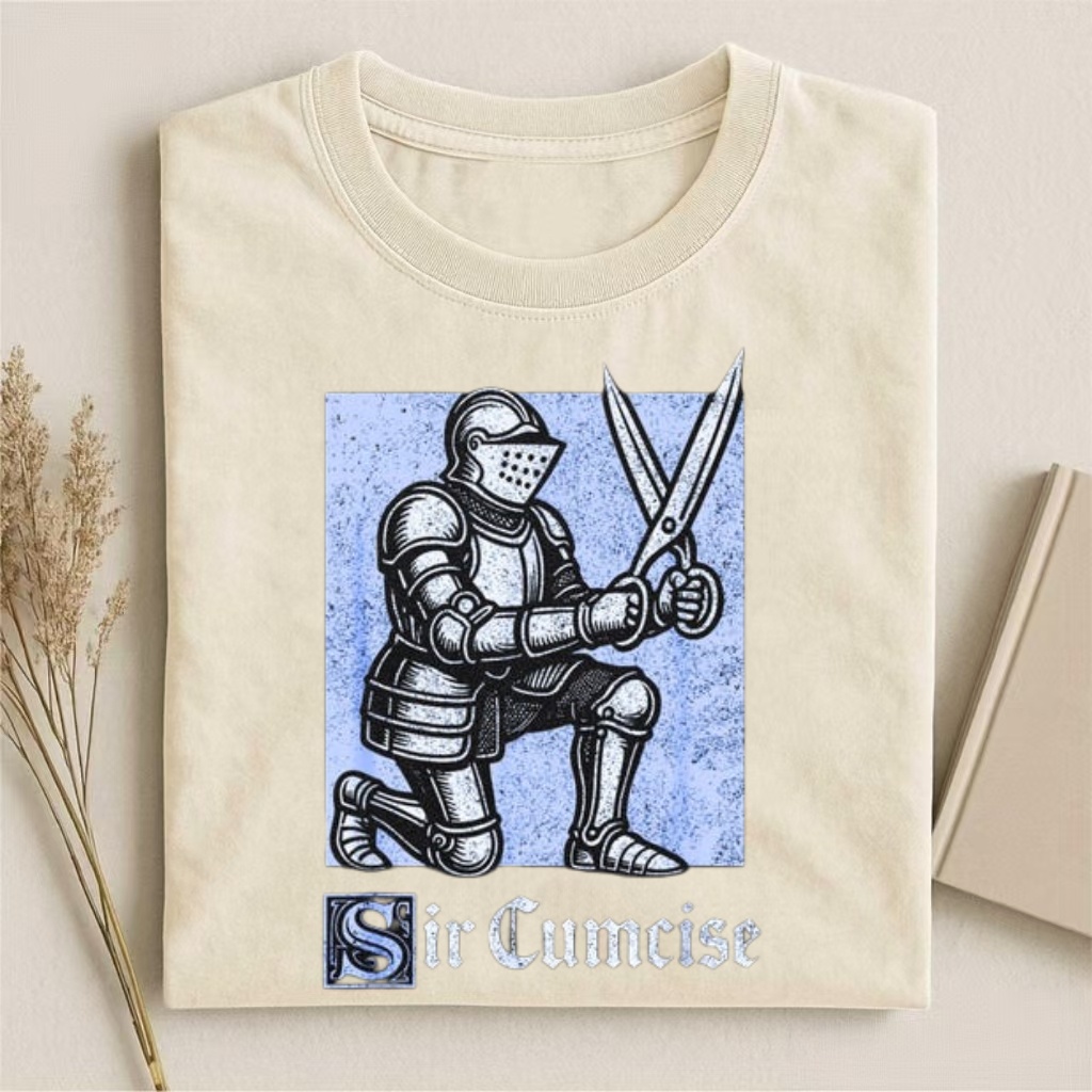 "Sir Cumcise" Medieval Knight Meme T-shirt