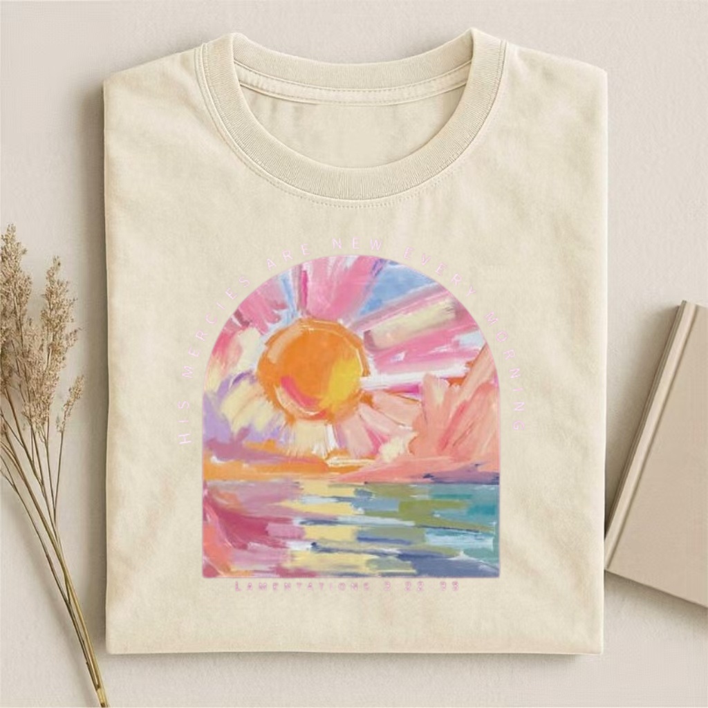 "His Mercies Are New Every Morning" Sunrise T-Shirt