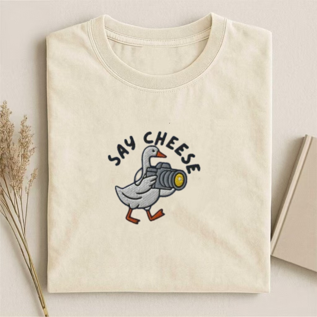 Embroidered Goose Photographer T-shirt