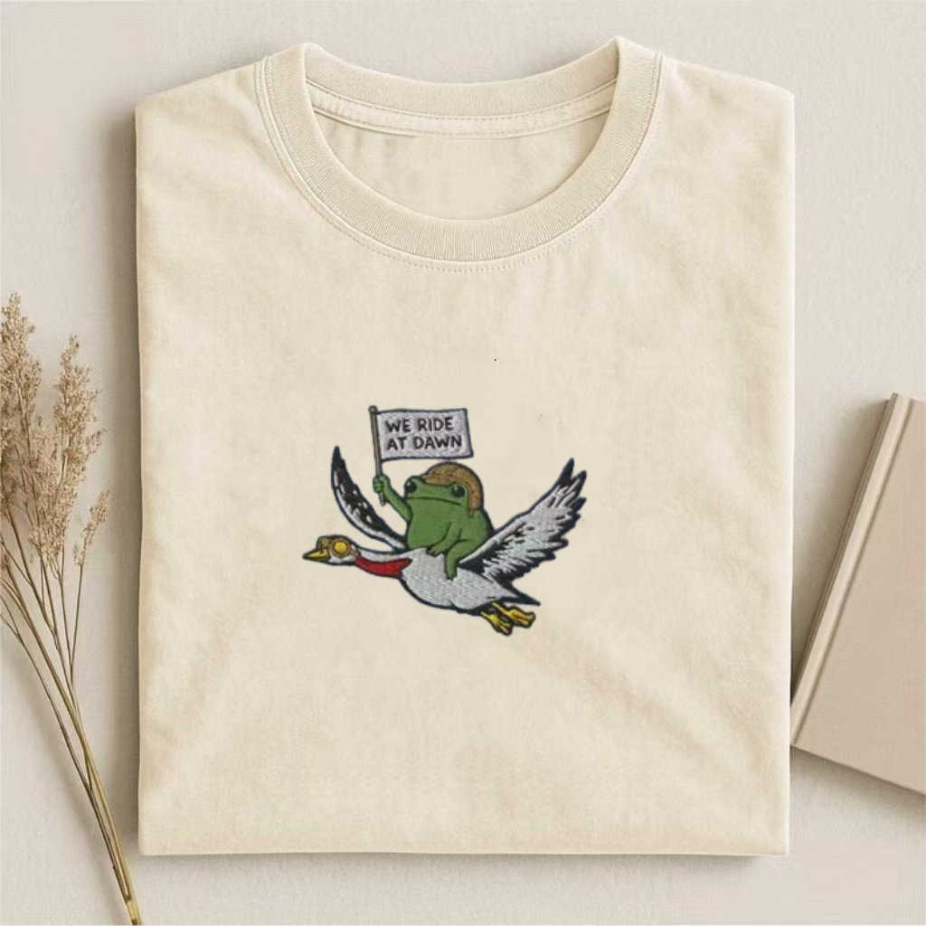 We Ride at Dawn Embroidered T-shirt