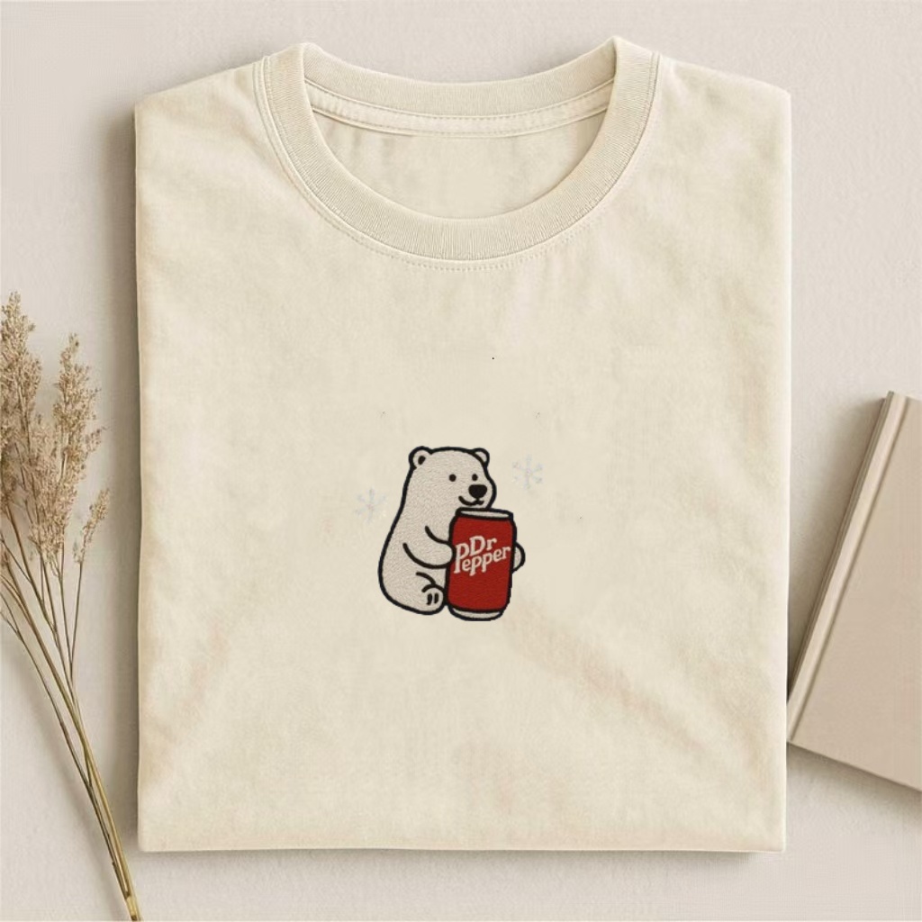 Embroidered Polar Bear T-shirt