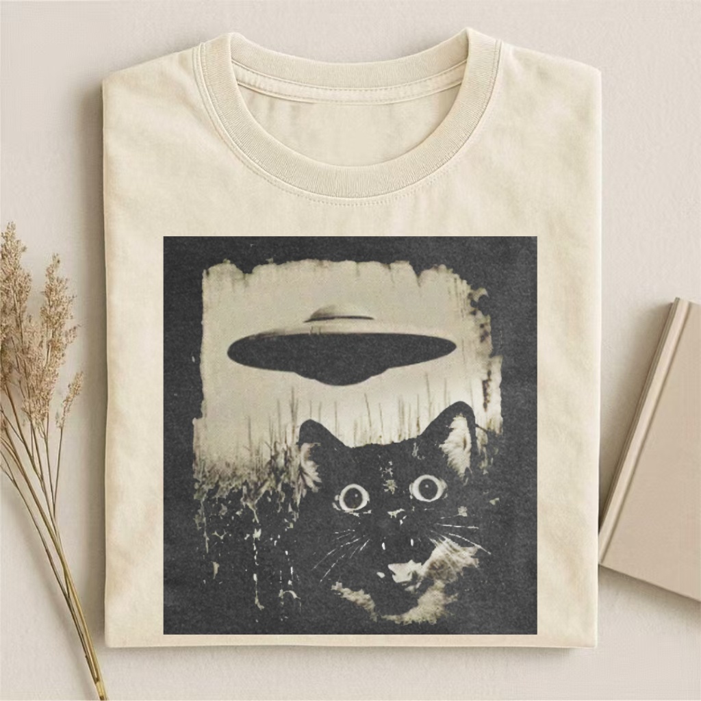 UFO & Cat T-shirt