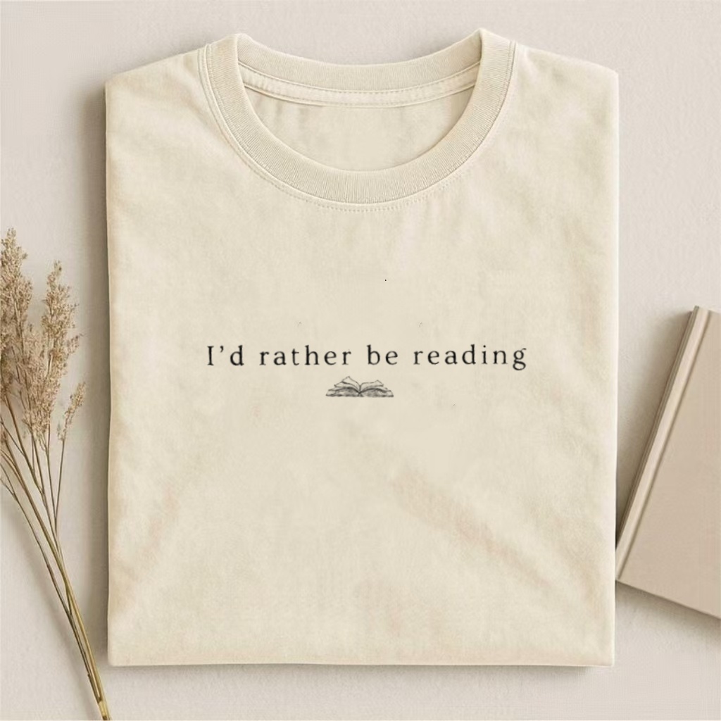 "I’d Rather Be Reading" Book Graphic T-Shirt
