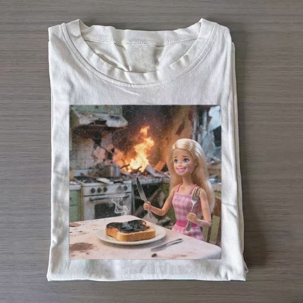 Barbie Kitchen Fire Meme T-Shirt