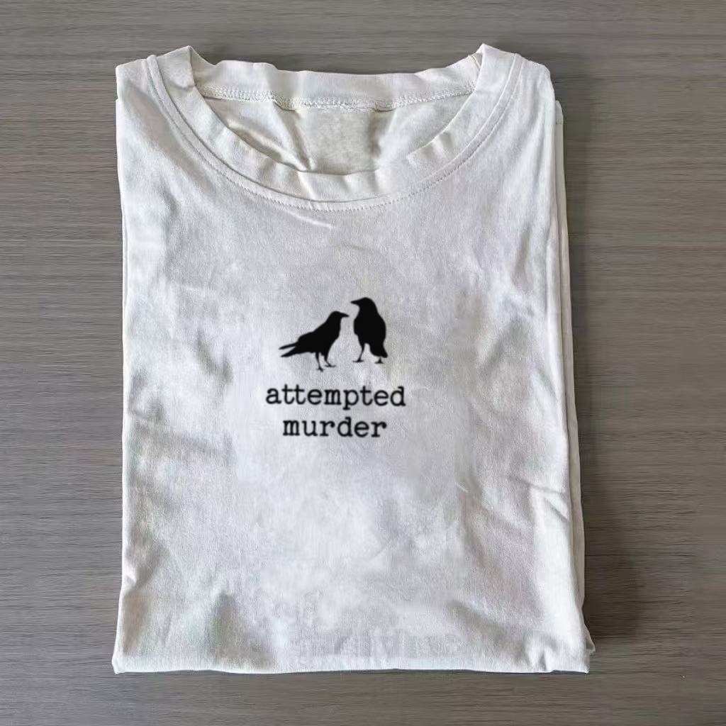 "Attempted Murder" Crows Silhouette T-Shirt