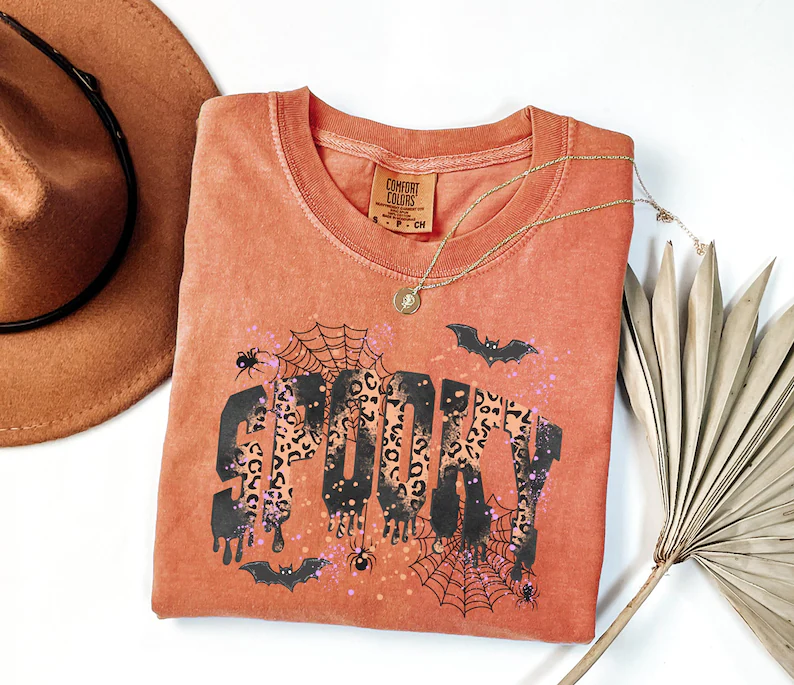 Comfort Colors Leopard Spooky Shirt