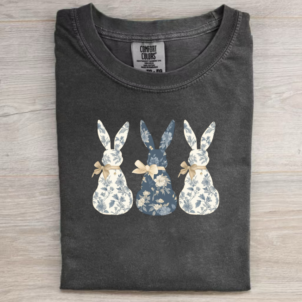 Floral Blue Bunny T-shirt