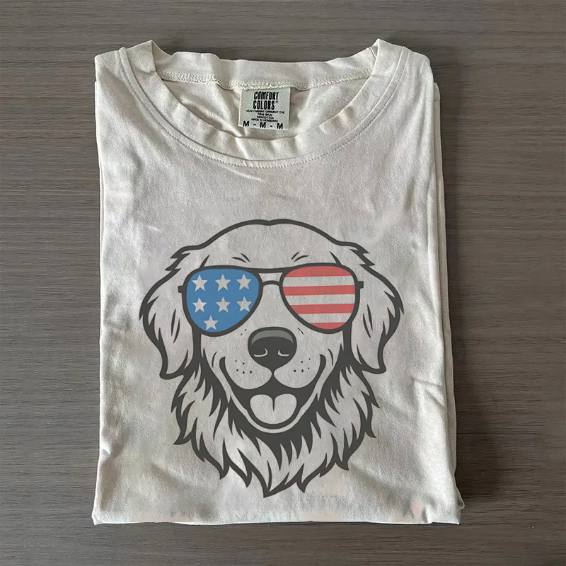 4th of July Golden Retriever T-shirt