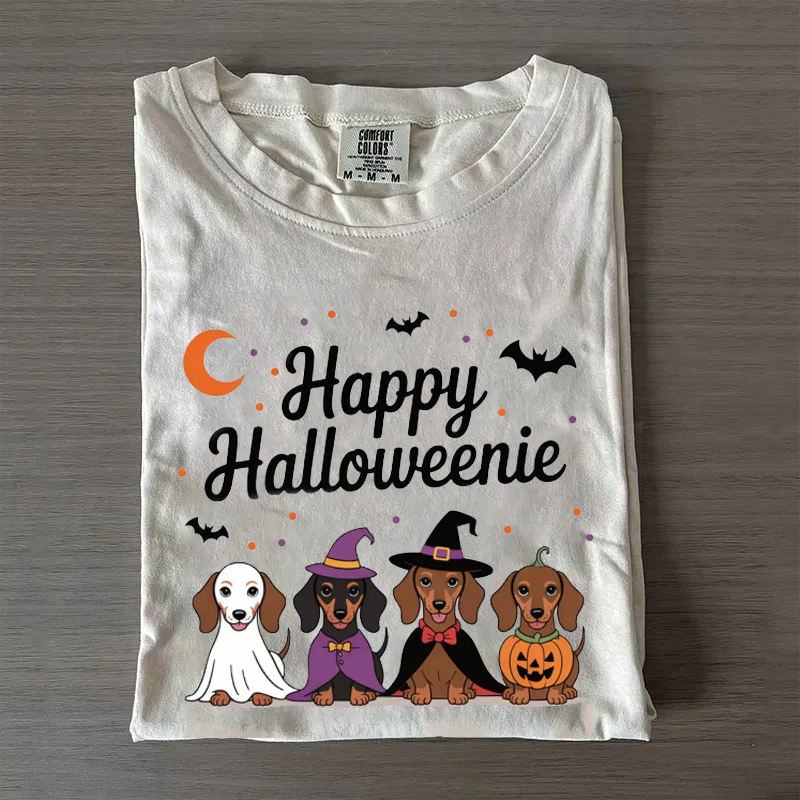 Happy Halloweenie Dachshund T-shirt