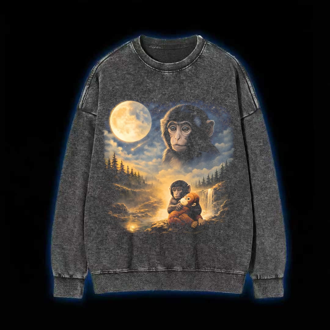 Punch Monkey Moon Comfort Colors Sweatshirt