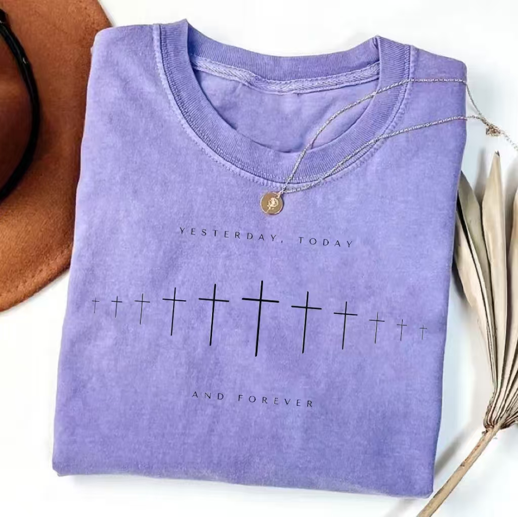 "Yesterday, Today And Forever" Cross Graphic T-shirt