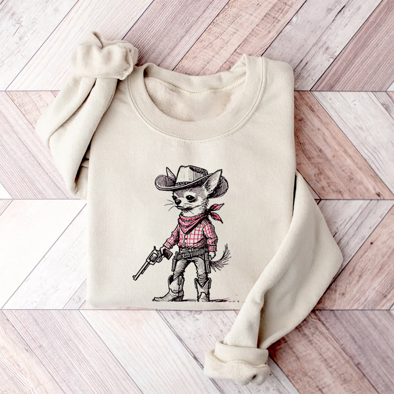 Funny Chihuahua Cowboy Sweatshirt