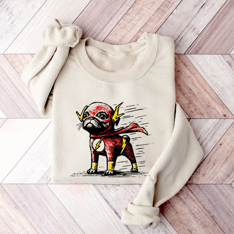 Funny Pug Superhero Sweatshirt