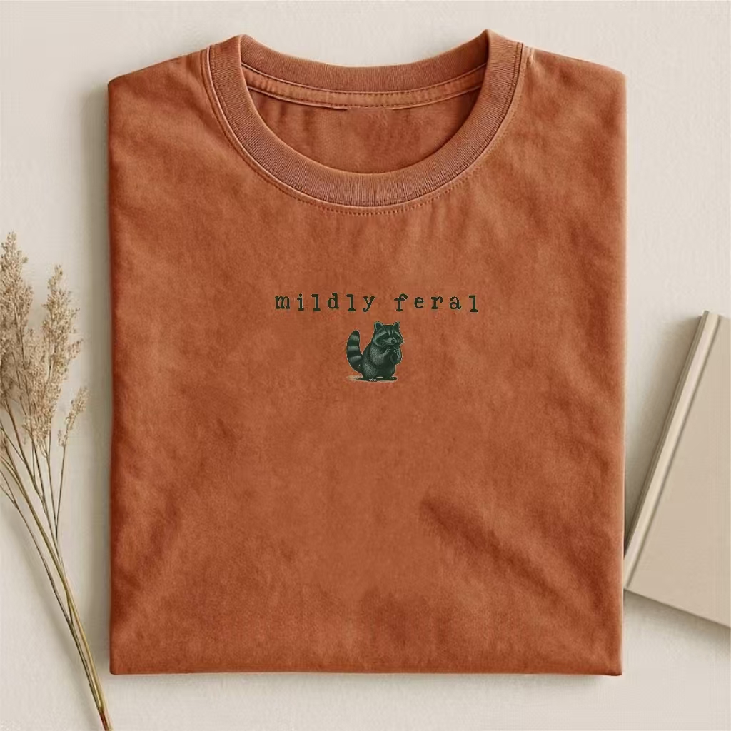 "Mildly Feral" Raccoon Casual T-Shirt
