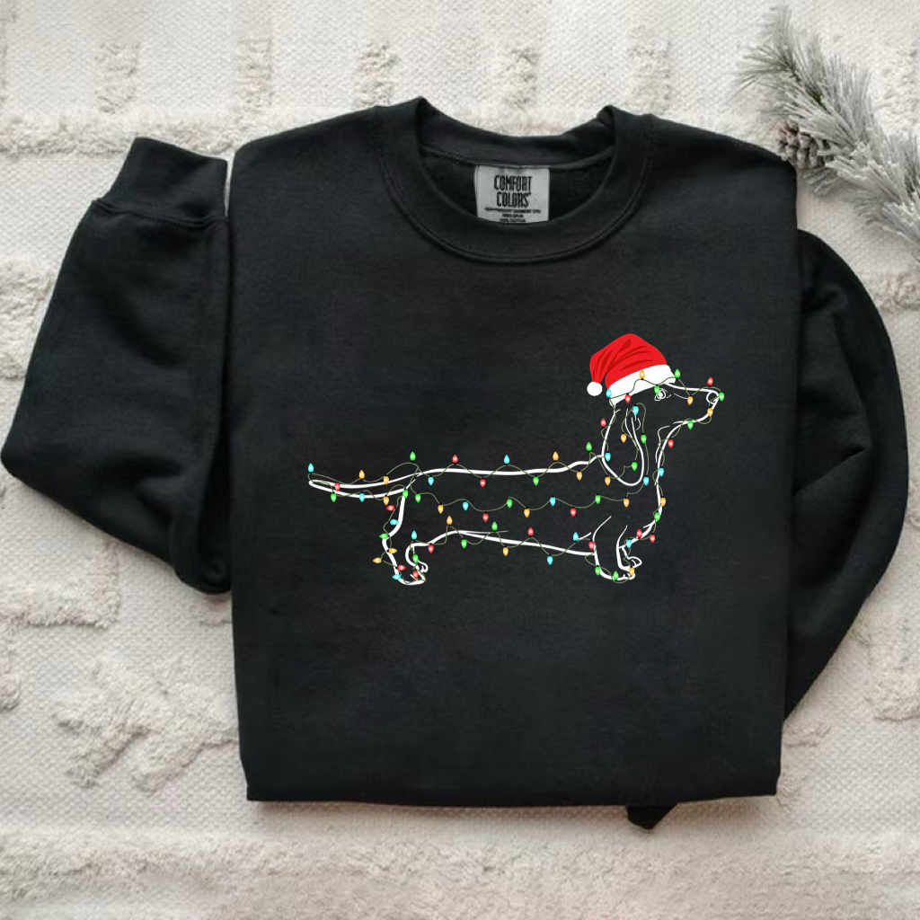 Comfort Color Dachshund Christmas T-shirt