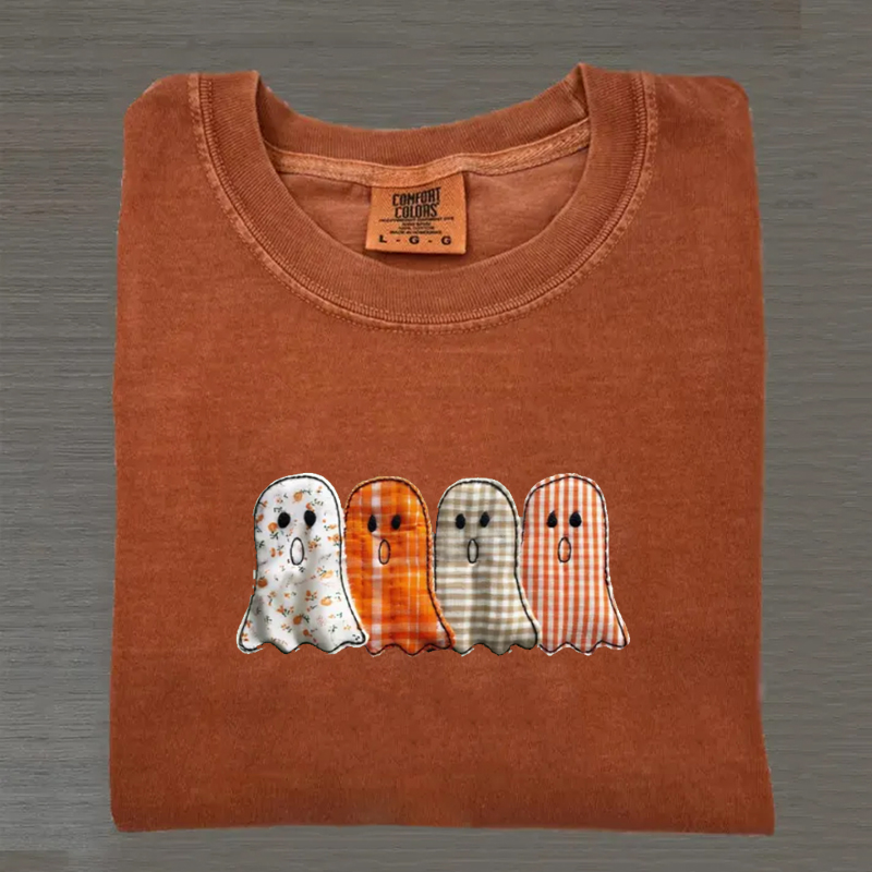 Faux Embroidery Ghost T-shirt