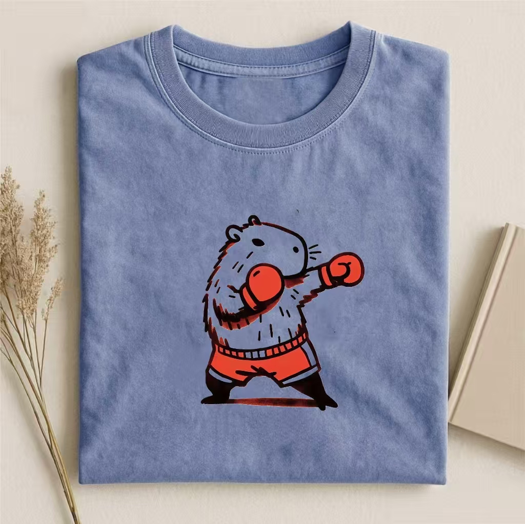 Boxing Capybara Graphic T-shirt