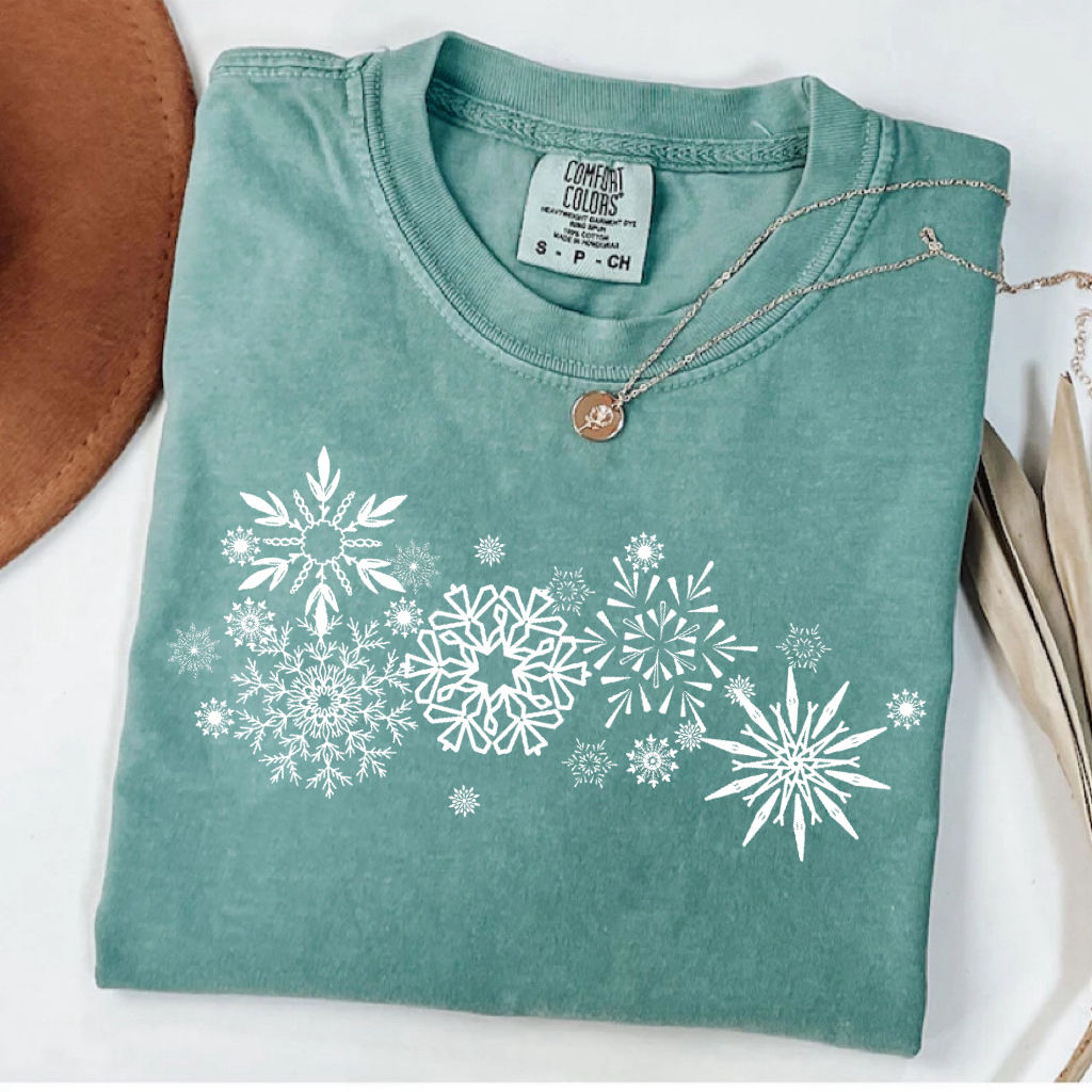 Comfort Colors Snowflake Winter T-shirt