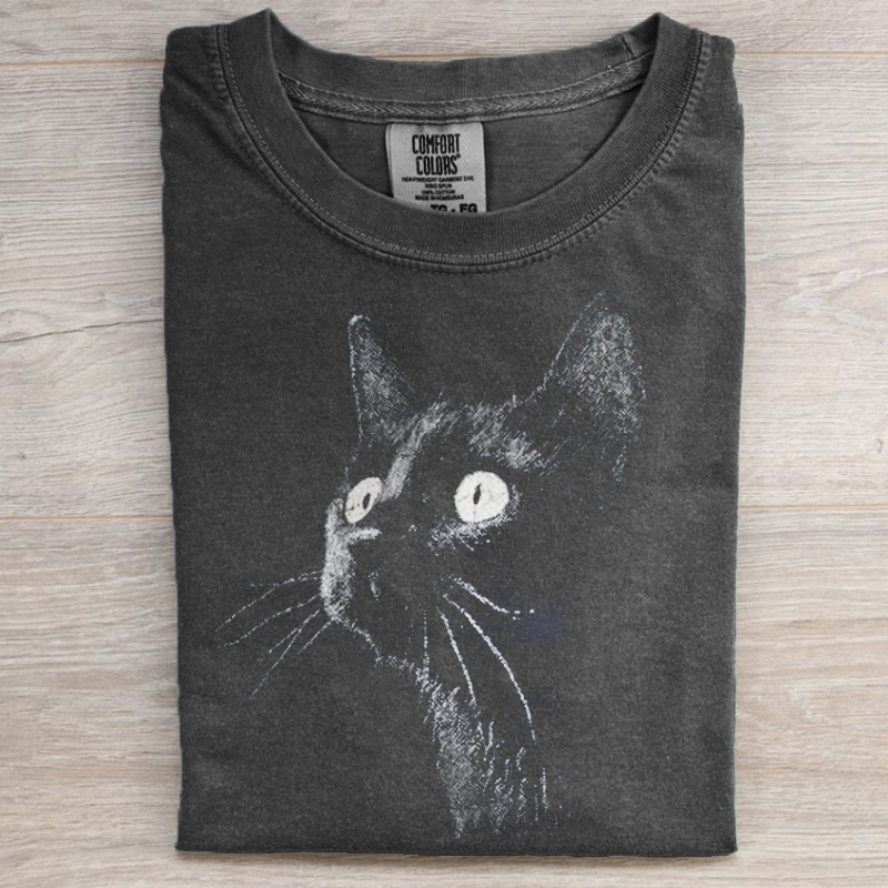 Vintage Black Cat T-shirt