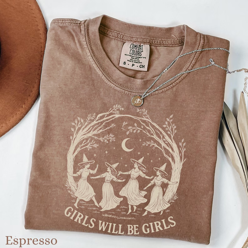 Vintage Girls Will Be Girls Witch T-shirt