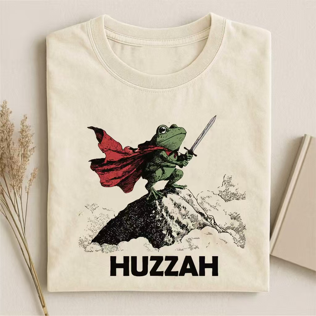 "Huzzah" Heroic Frog Graphic T-shirt