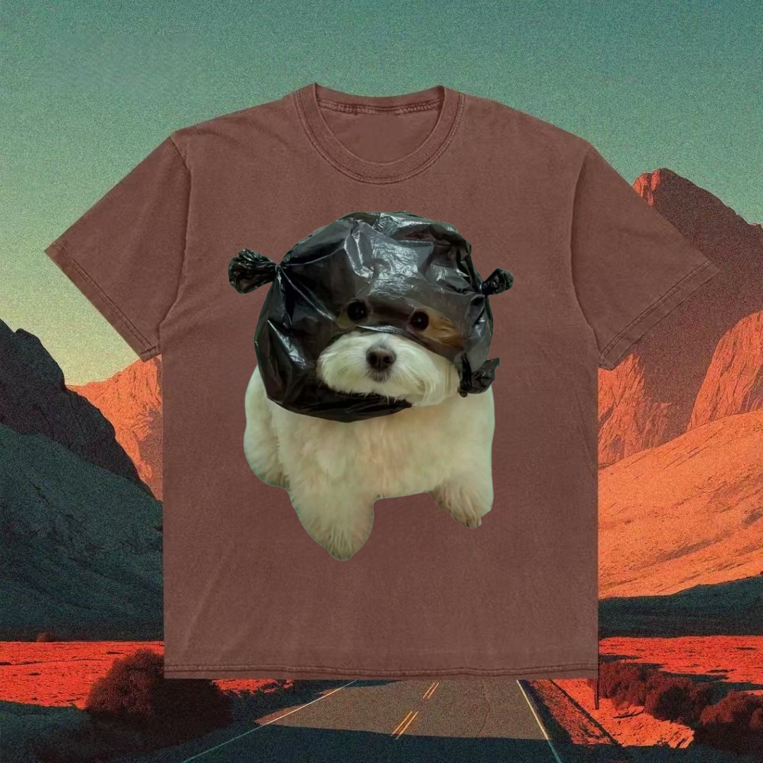 Plastic Bag Dog Meme T-shirt