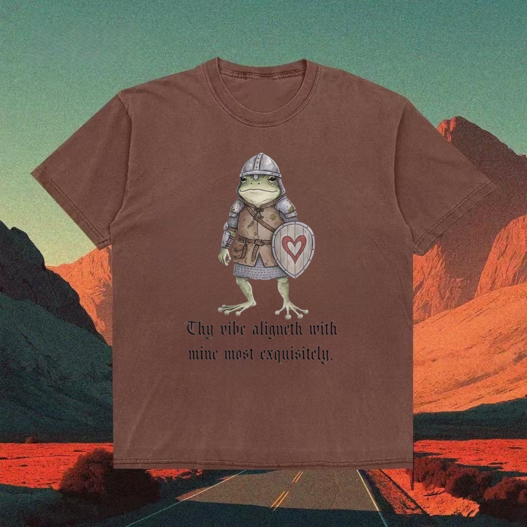  "Thy Vibe Aligneth" Frog Knight T-shirt