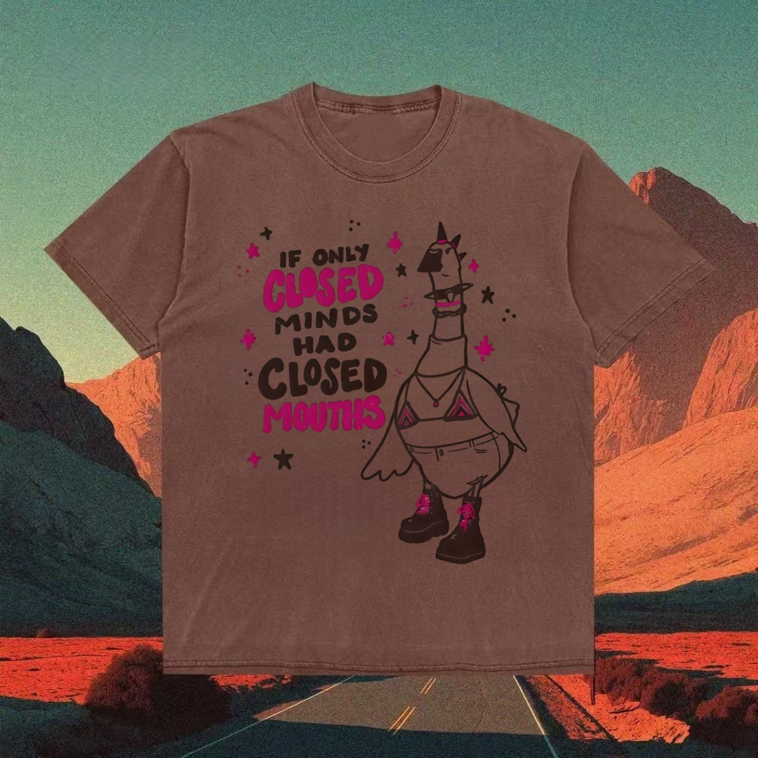 "Closed Minds" Punk Goose Graphic T-shirt