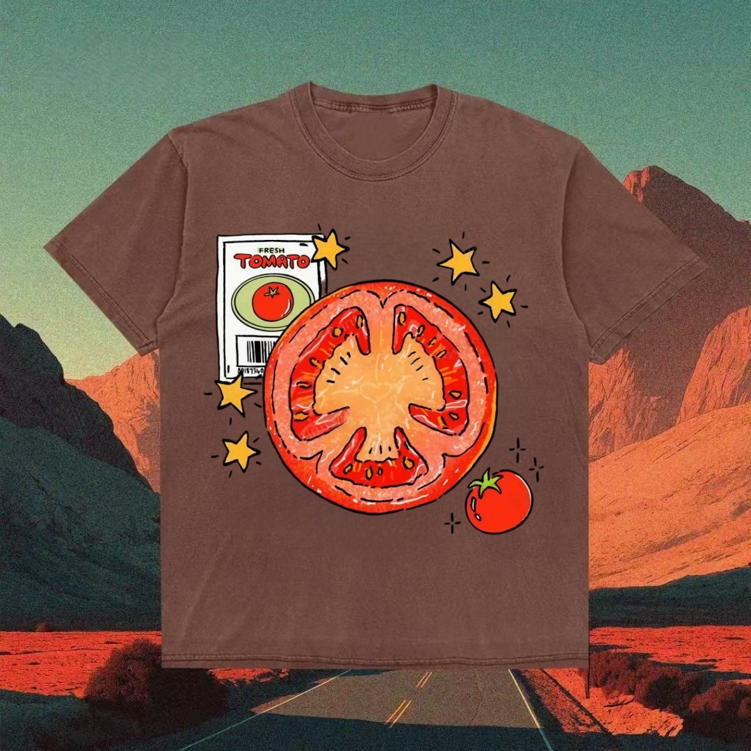 Fresh Tomato Slice Doodle T-shirt