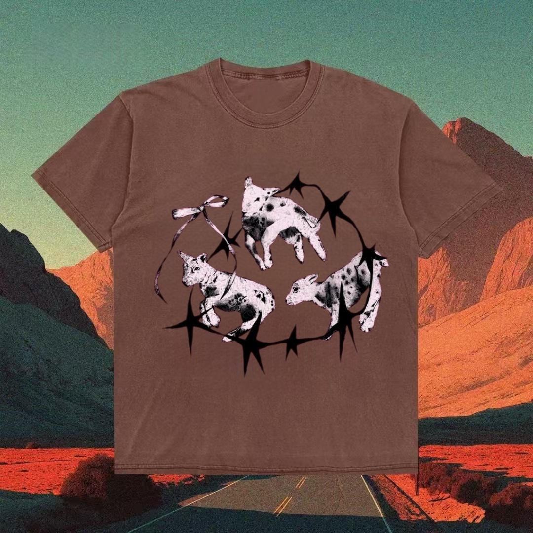 Spotted Lambs & Barbed Wire Gothic T-shirt