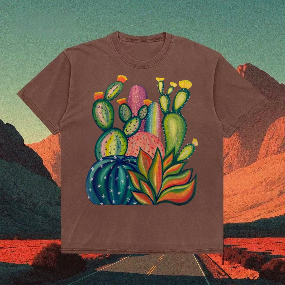 Desert Cacti & Succulents Art T-shirt