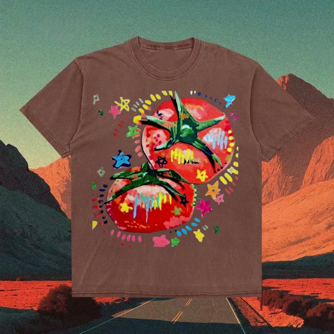 Psychedelic Tomatoes Art T-shirt