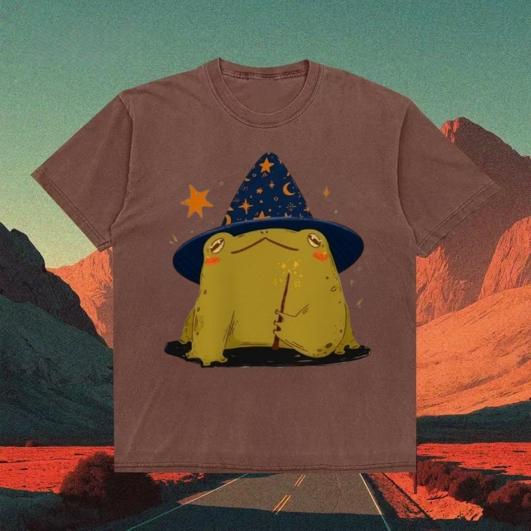Frog Wizard With Magic Wand T-shirt