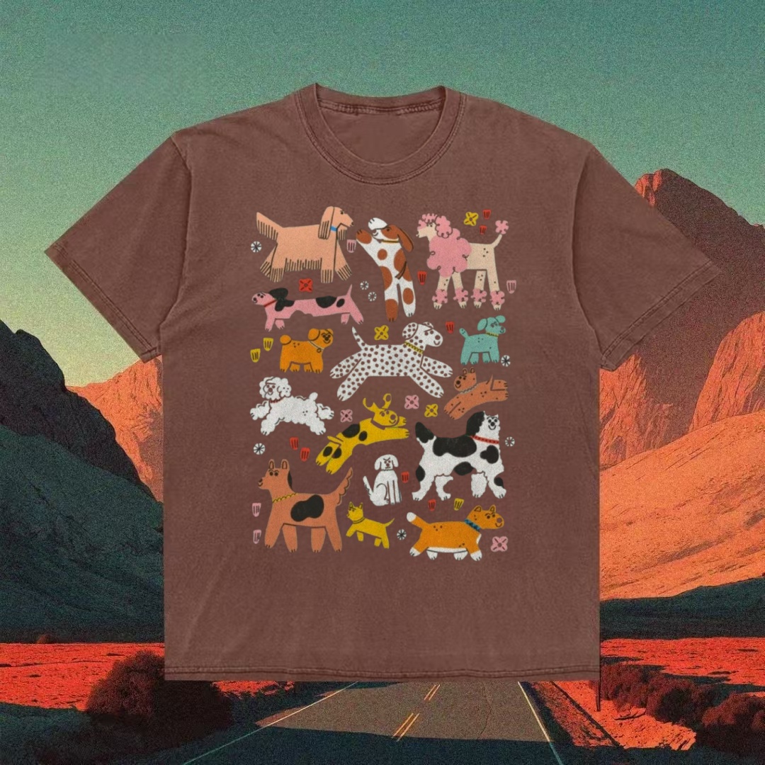 Doodle Dog Breed Collage T-shirt