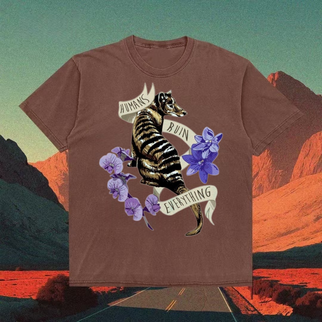 "Humans Ruin Everything" Thylacine T-shirt