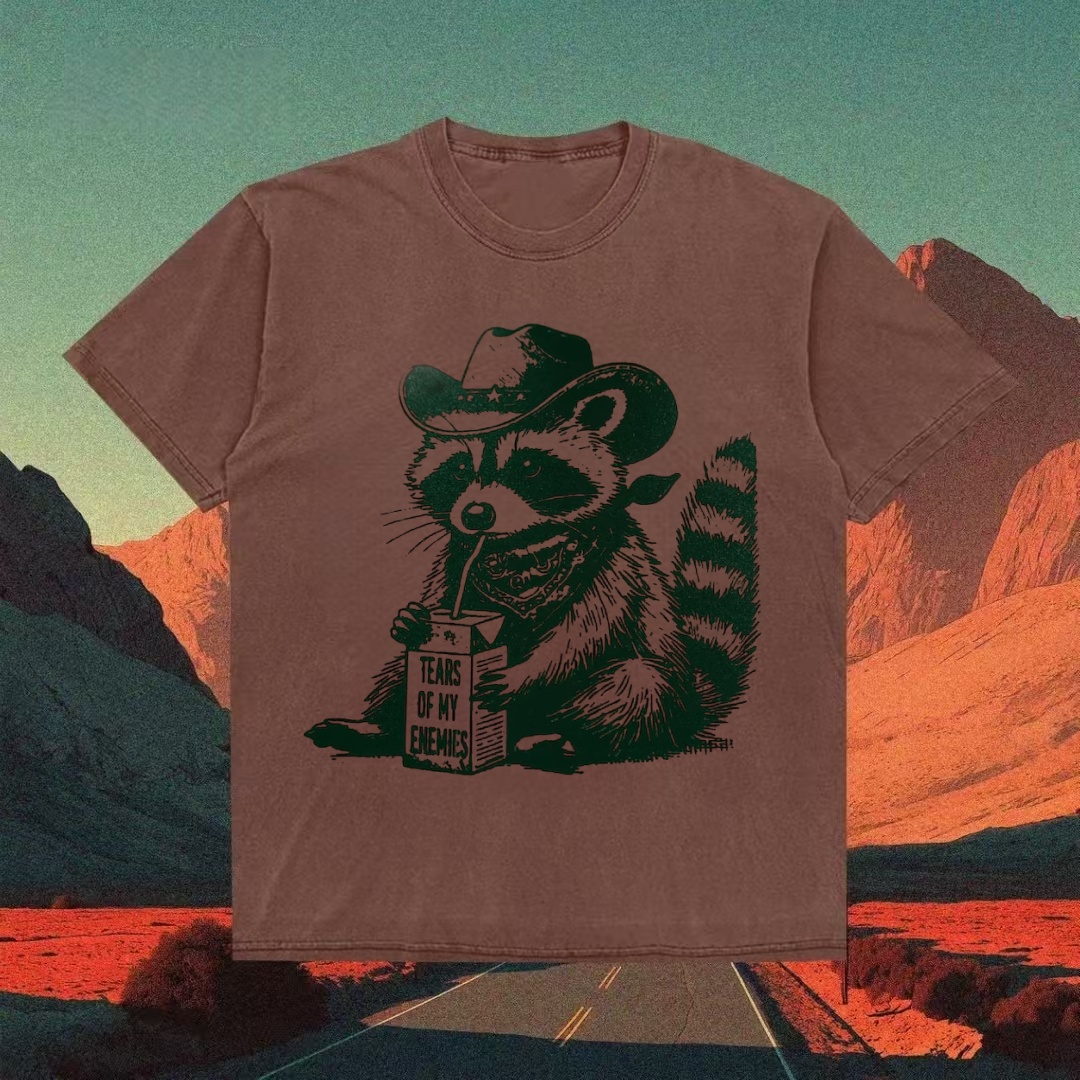 Cowboy Raccoon "Tears Of My Enemies" T-shirt