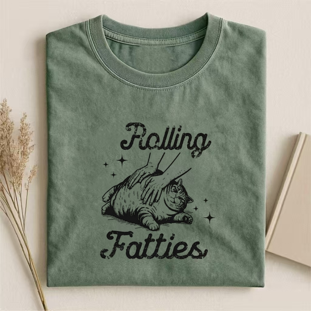 Rolling Fatties Cat T-shirt
