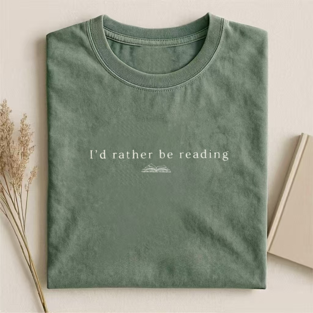 "I’d Rather Be Reading" Book Graphic T-Shirt