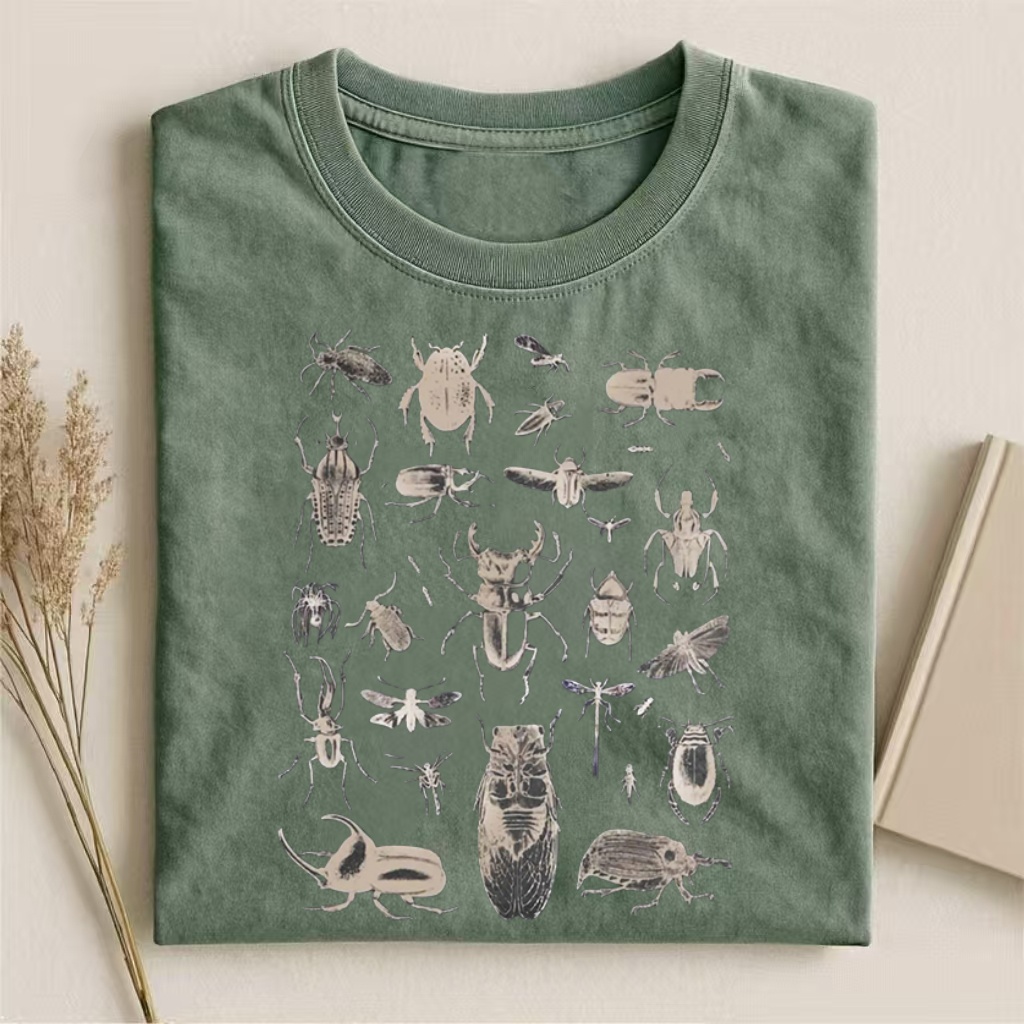 Vintage Bug Illustration Graphic T-shirt