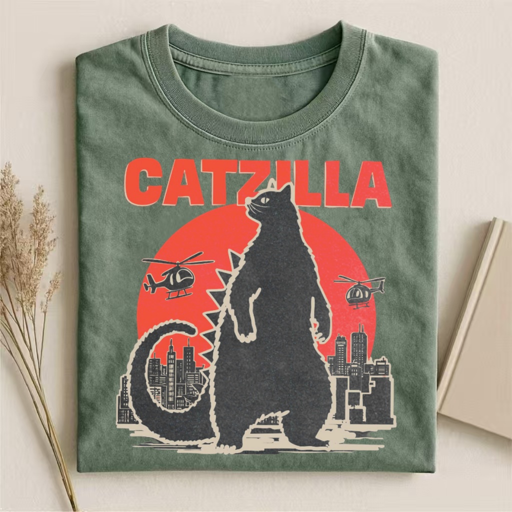 "Catzilla" Kaiju Cat Graphic T-shirt