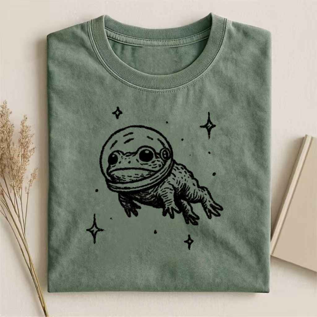 Astronaut Frog In Space Graphic T-shirt