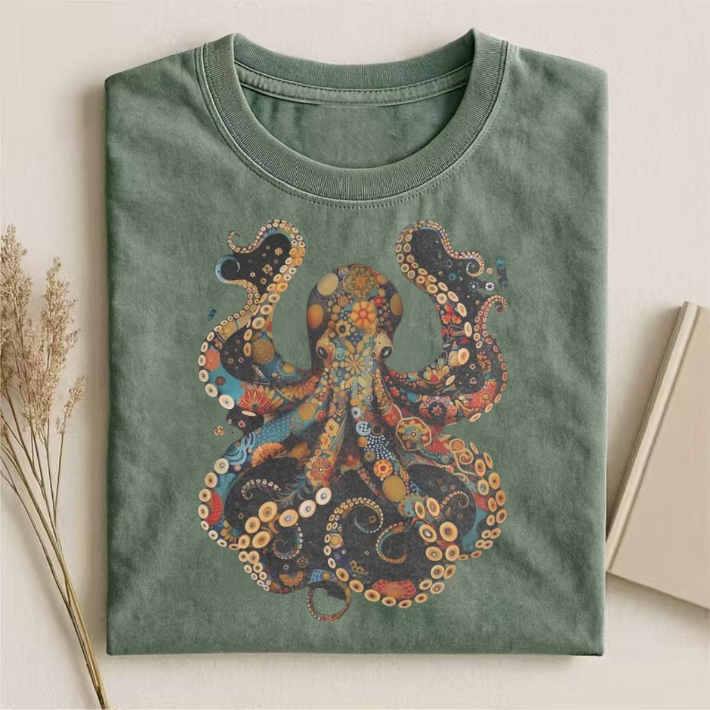 Bohemian Mandala Octopus Graphic T-shirt