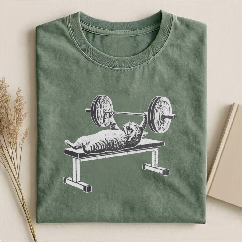 Funny Cat Gym T-shirt