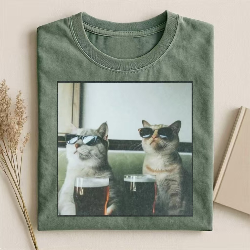 Cool Cats With Beer Meme T-shirt