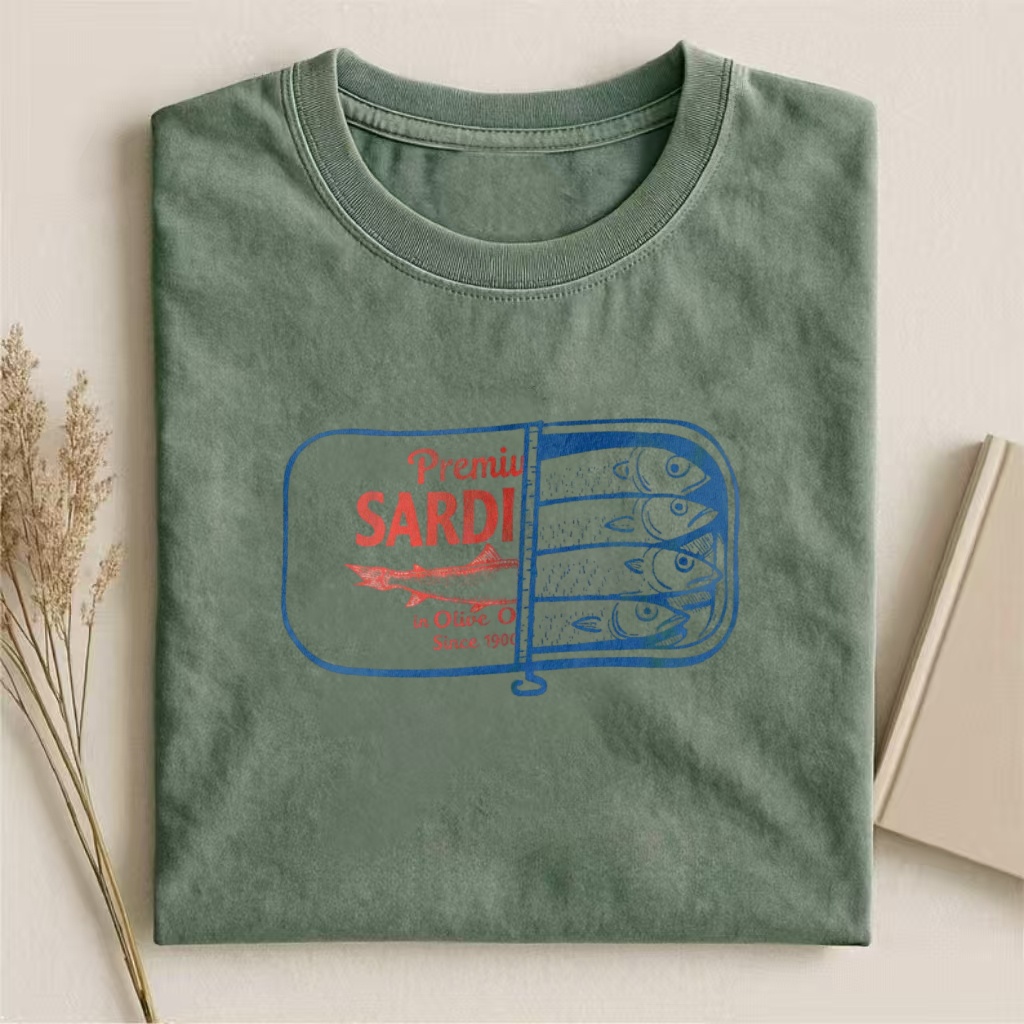 Premium Sardines Vintage Can Graphic T-shirt