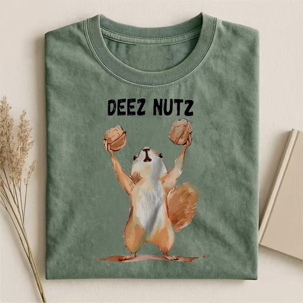 "Deez Nutz" Squirrel Humor T-shirt