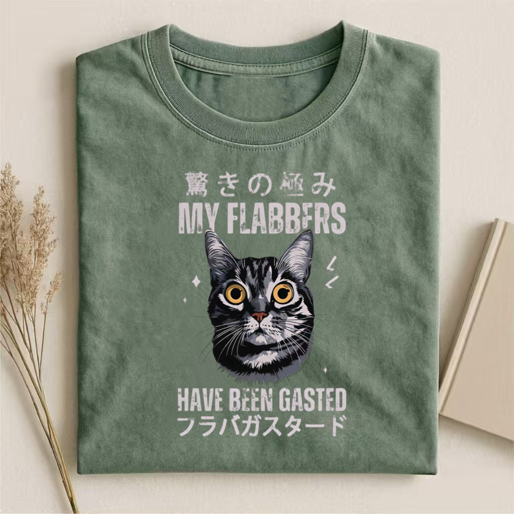 "My Flabbers Have Been Gasted" Cat Humor T-shirt