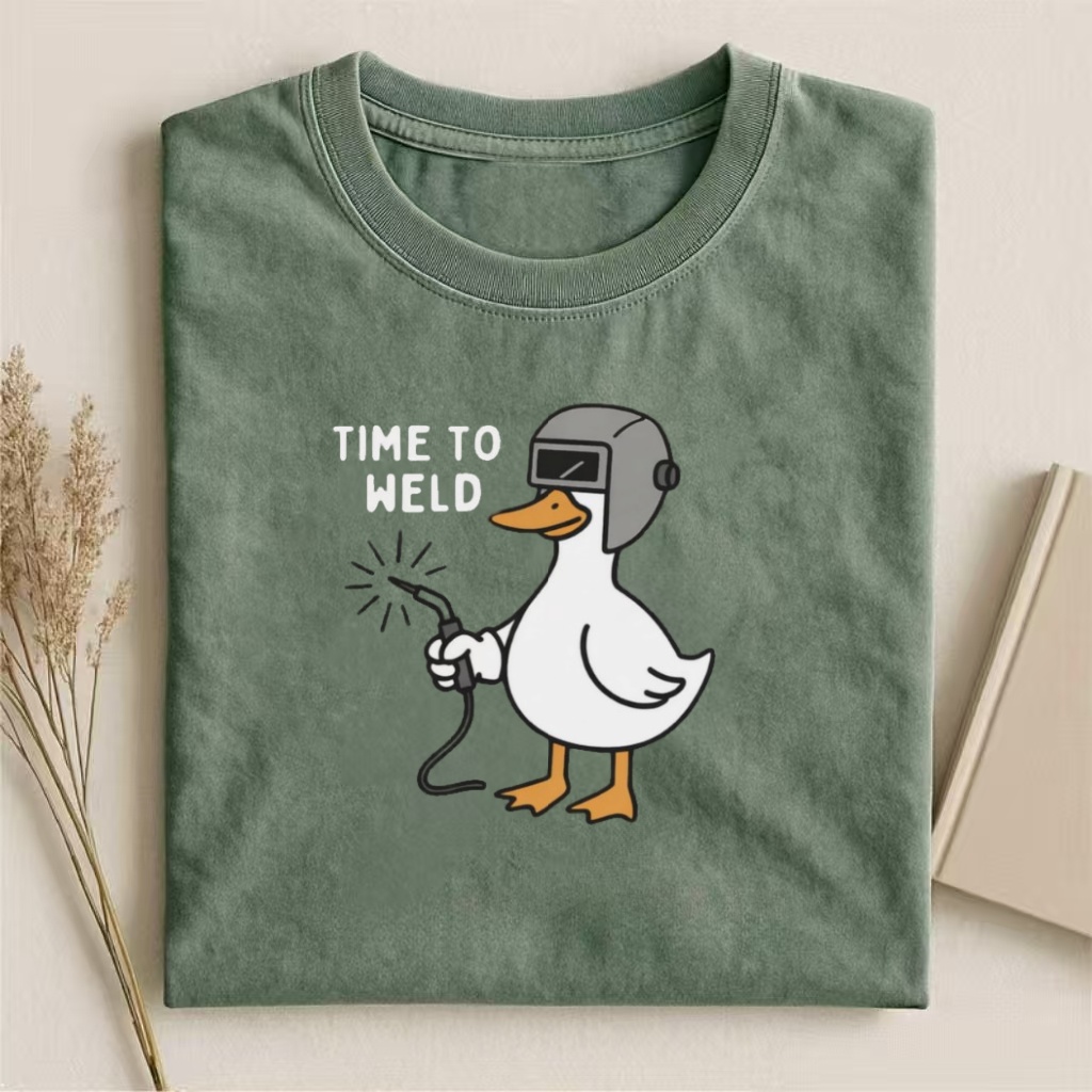 "Time To Weld" Duck Humor T-shirt